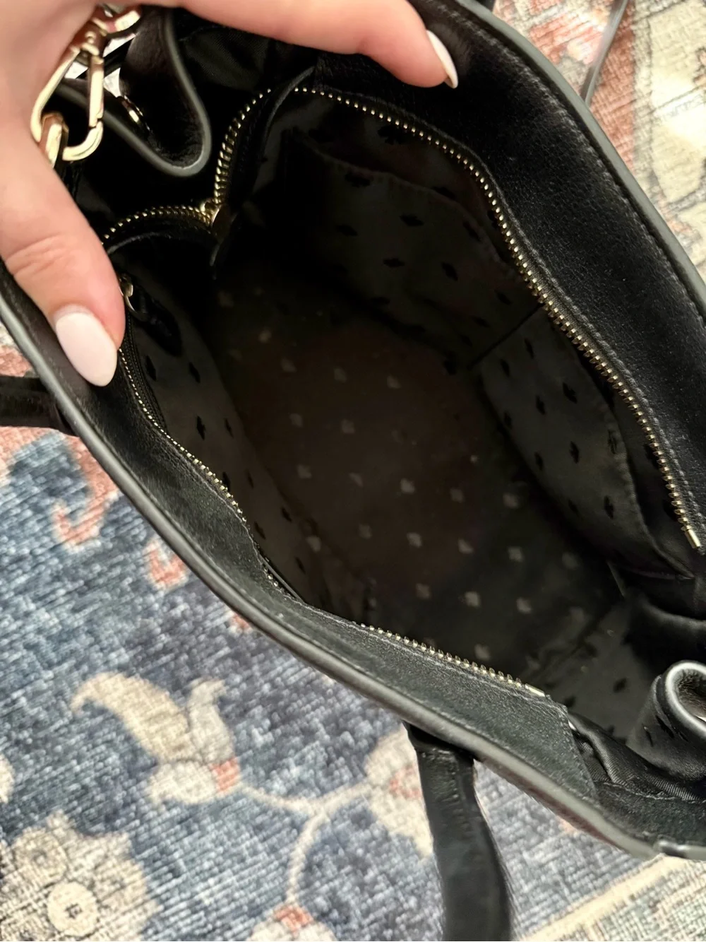 kate spade New York black leather purse